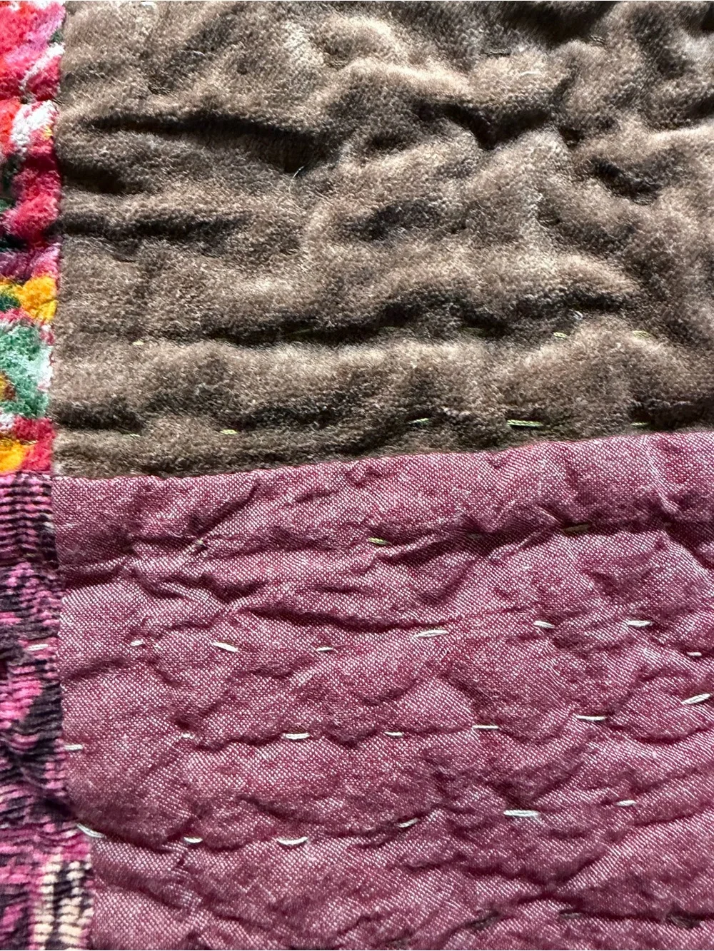 D Studio Vtg Patchwork Quilted pillowcases 100% Cotton Multicolor